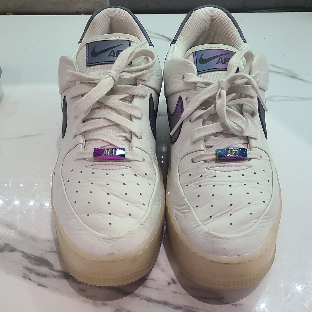 Nike Air Force 1 White with Purple Accents